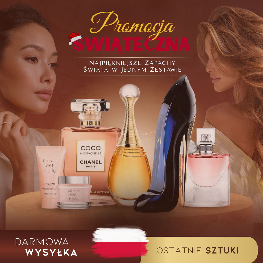 PROMOCJA ŚWIĄTECZNA | Kup 1, Odbierz 6 – Zestaw Glamour Perfum Importowanych (każdy 100 ml) + Ekskluzywny Prezent