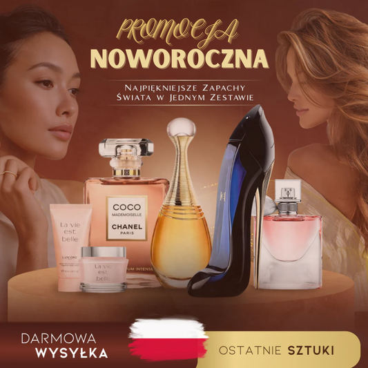 PROMOCJA NOWOROCZNA: Kup 1, Odbierz 6 – Zestaw Glamour Perfum Importowanych (każdy 100 ml) + Ekskluzywny Prezent